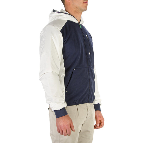 ABBIGLIAMENTO UOMO GIACCA IMPERMEABILE  BIANCO BLU SCURO SAVE THE DUCK