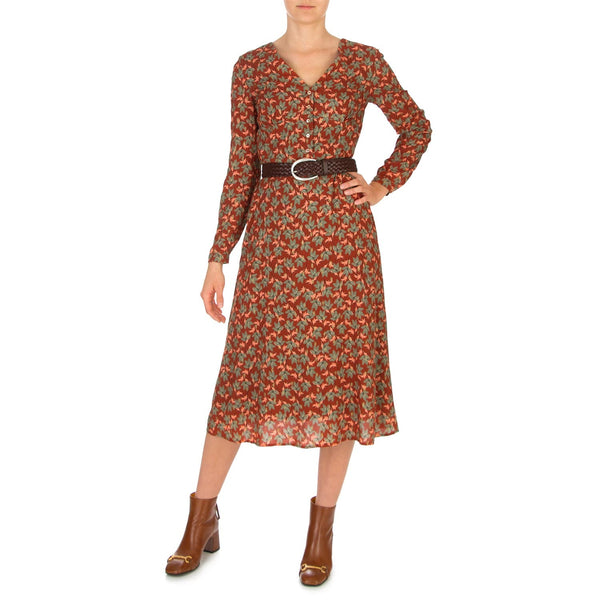 progetto quid womens dress moringa brown