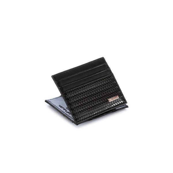 vip flap mens wallet vipblack 01 herringbone black