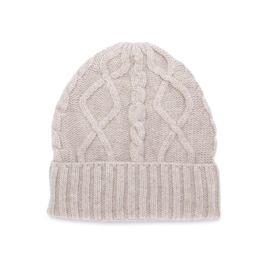 157 BERRETTO WAFFLE RISVOLTO  BEIGE
