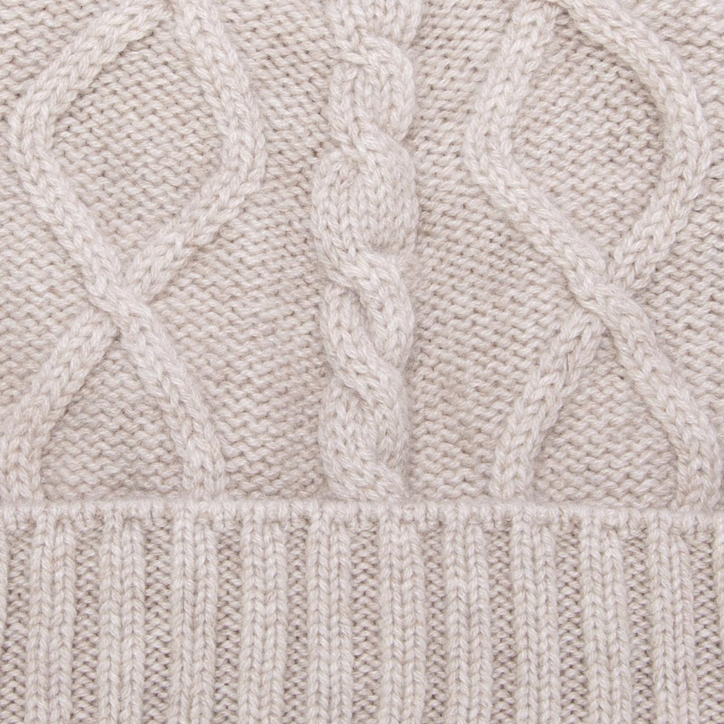 157 BERRETTO WAFFLE RISVOLTO  BEIGE