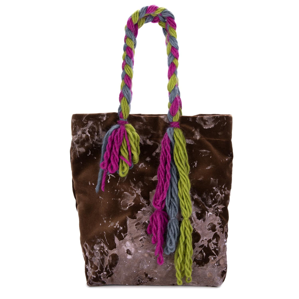 SH23116 SHOPPER ITALIA  MARRONE/ROSA