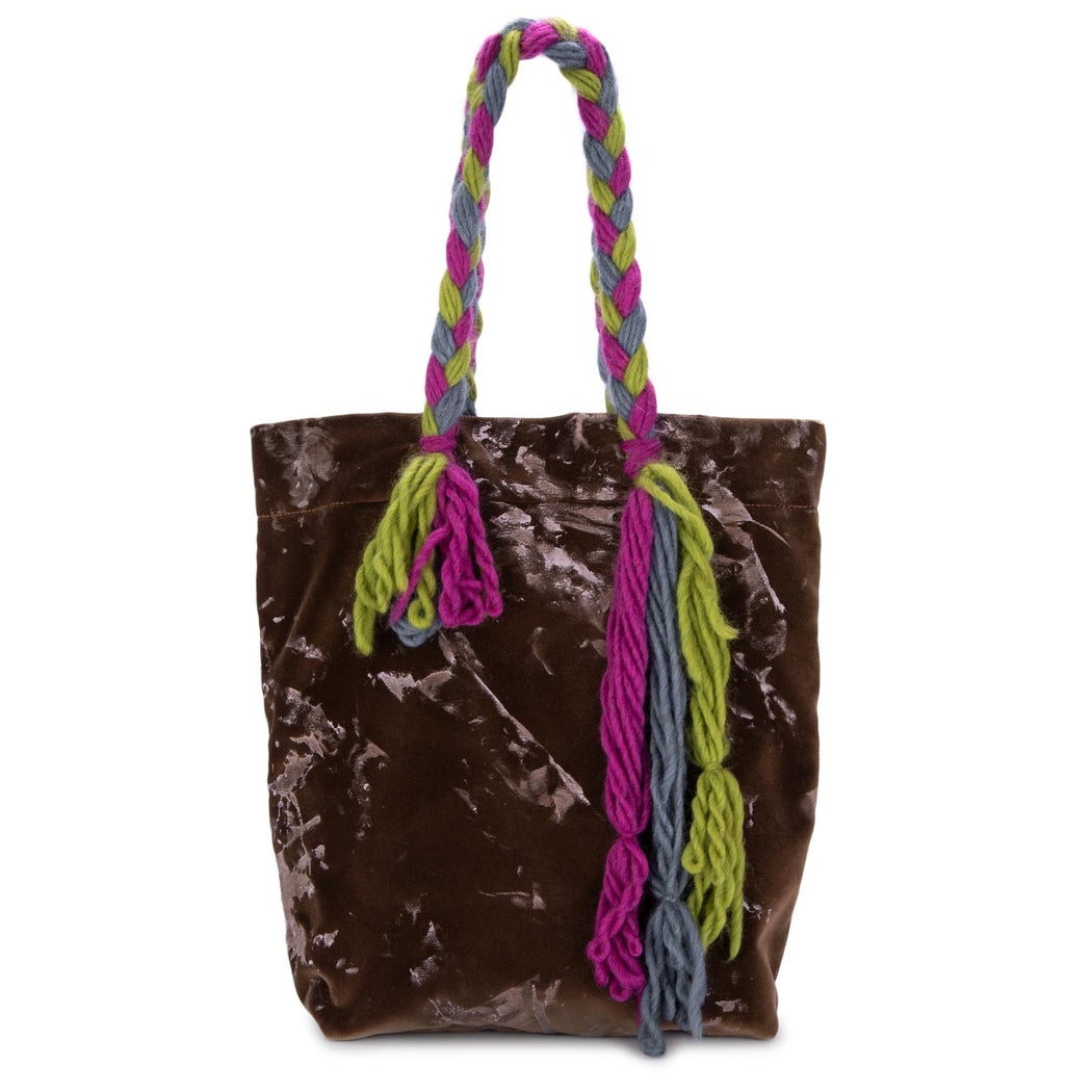 SH23116 SHOPPER ITALIA  MARRONE/ROSA