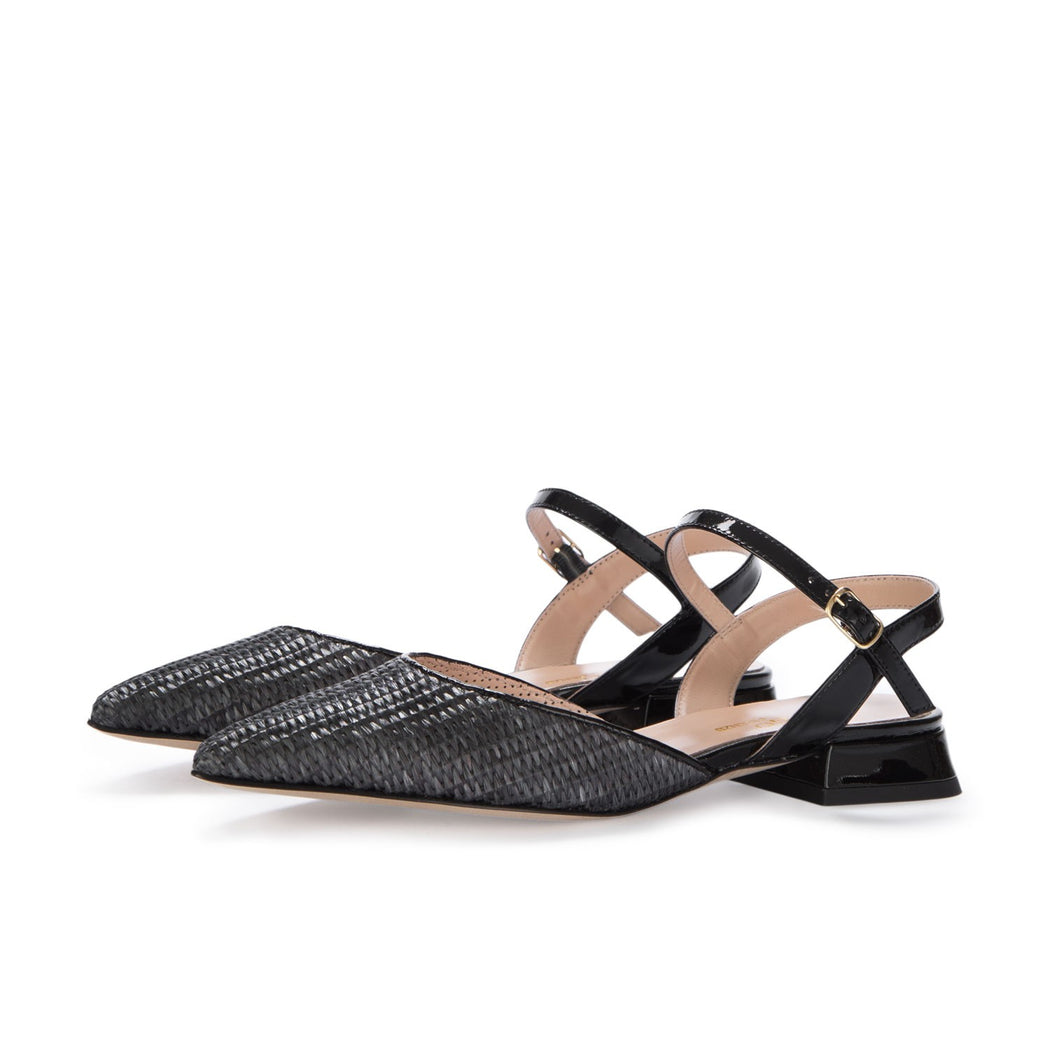 X1409P RAFIA VERNICE  NERO