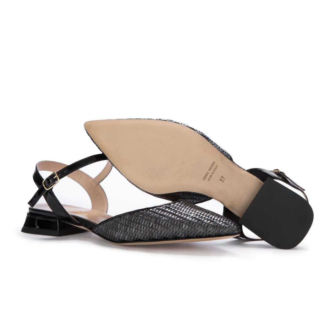 X1409P RAFIA VERNICE  NERO