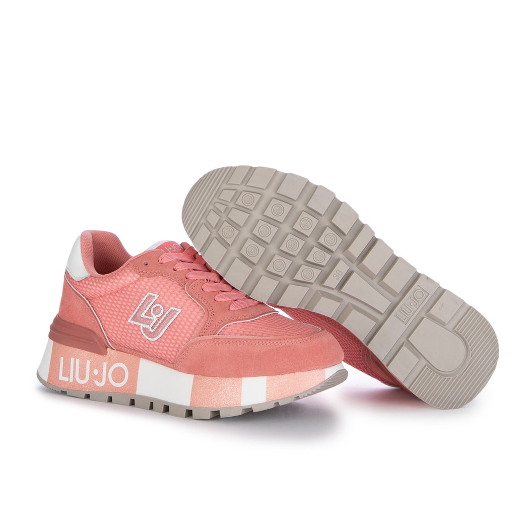 AMAZING 25 COW SUEDE/NET  S1706 ROSA FRAGOLA