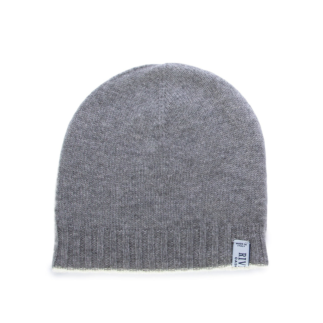 116 BERRETTO DOUBLEFACE 07 PANNA GRIS1  GRIGIO/BIANCO PANNA