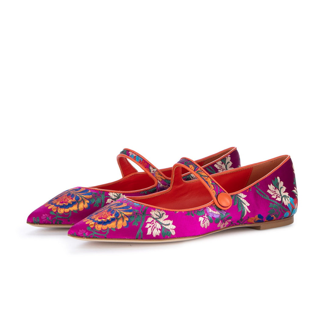 7874/JDR GEISHA 8 ROSSO NAPPA ARANCIO  FUCSIA