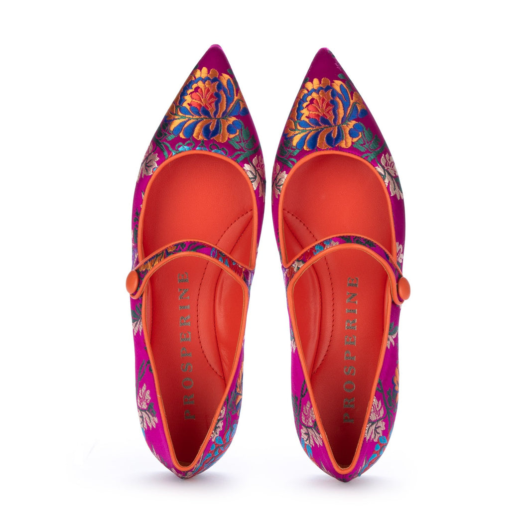 7874/JDR GEISHA 8 ROSSO NAPPA ARANCIO  FUCSIA