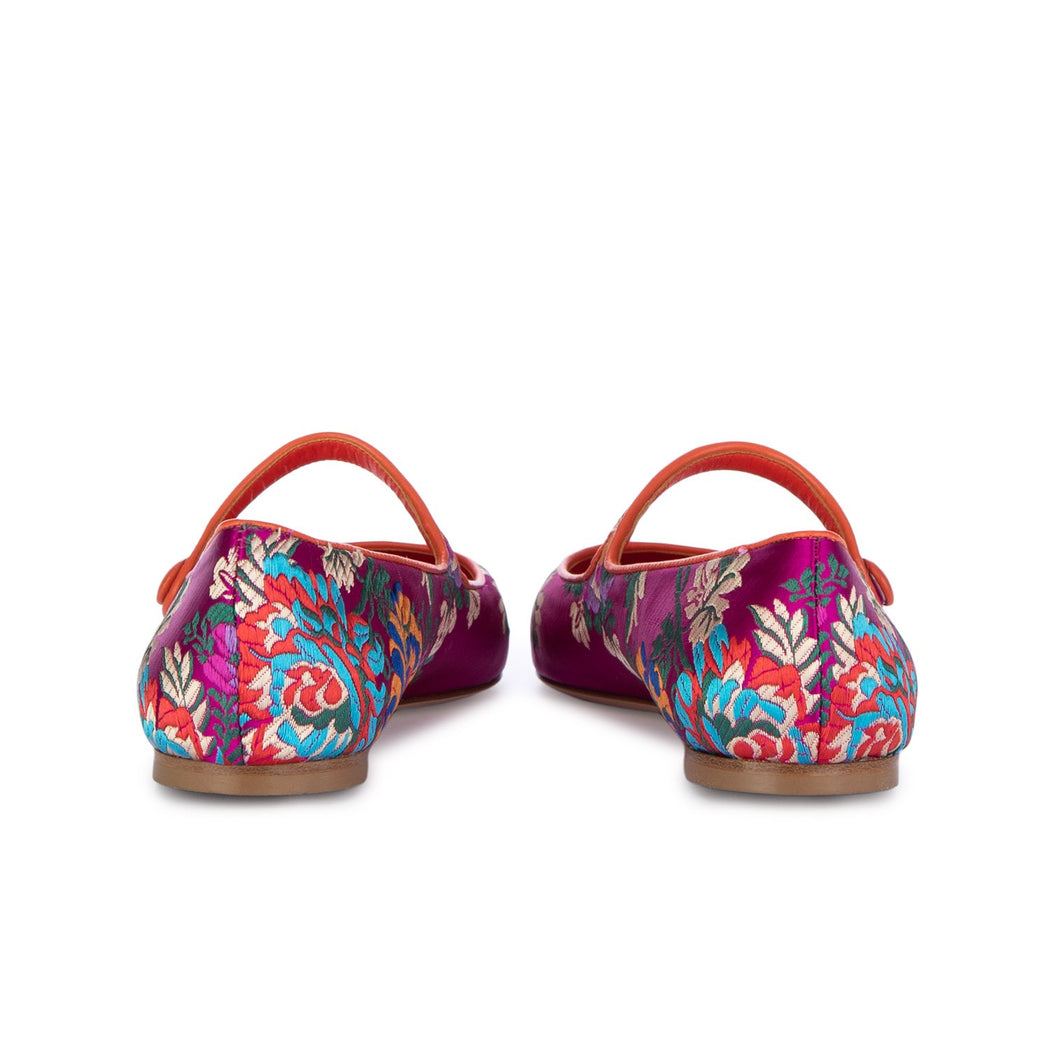 7874/JDR GEISHA 8 ROSSO NAPPA ARANCIO  FUCSIA