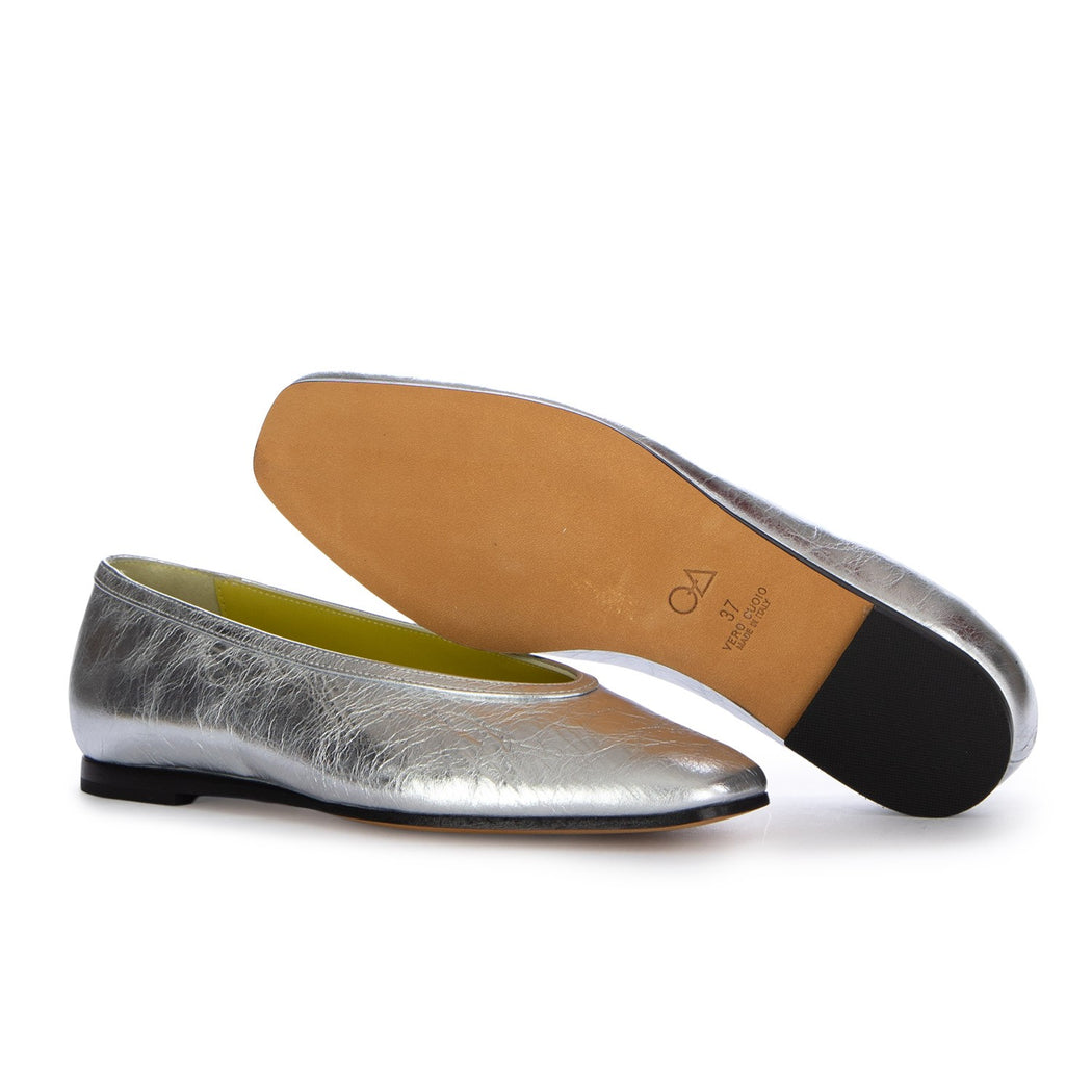 TEO BALLERINA SFODERATA BOMBER  ARGENTO
