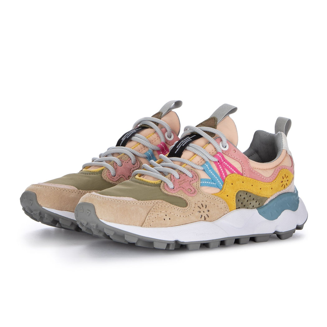 YAMANO 3 SUEDE/NYLON  VERDE/ROSA