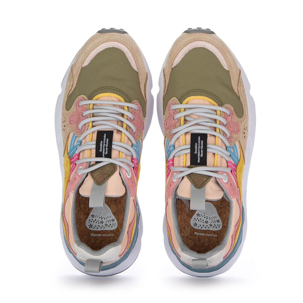YAMANO 3 SUEDE/NYLON  VERDE/ROSA