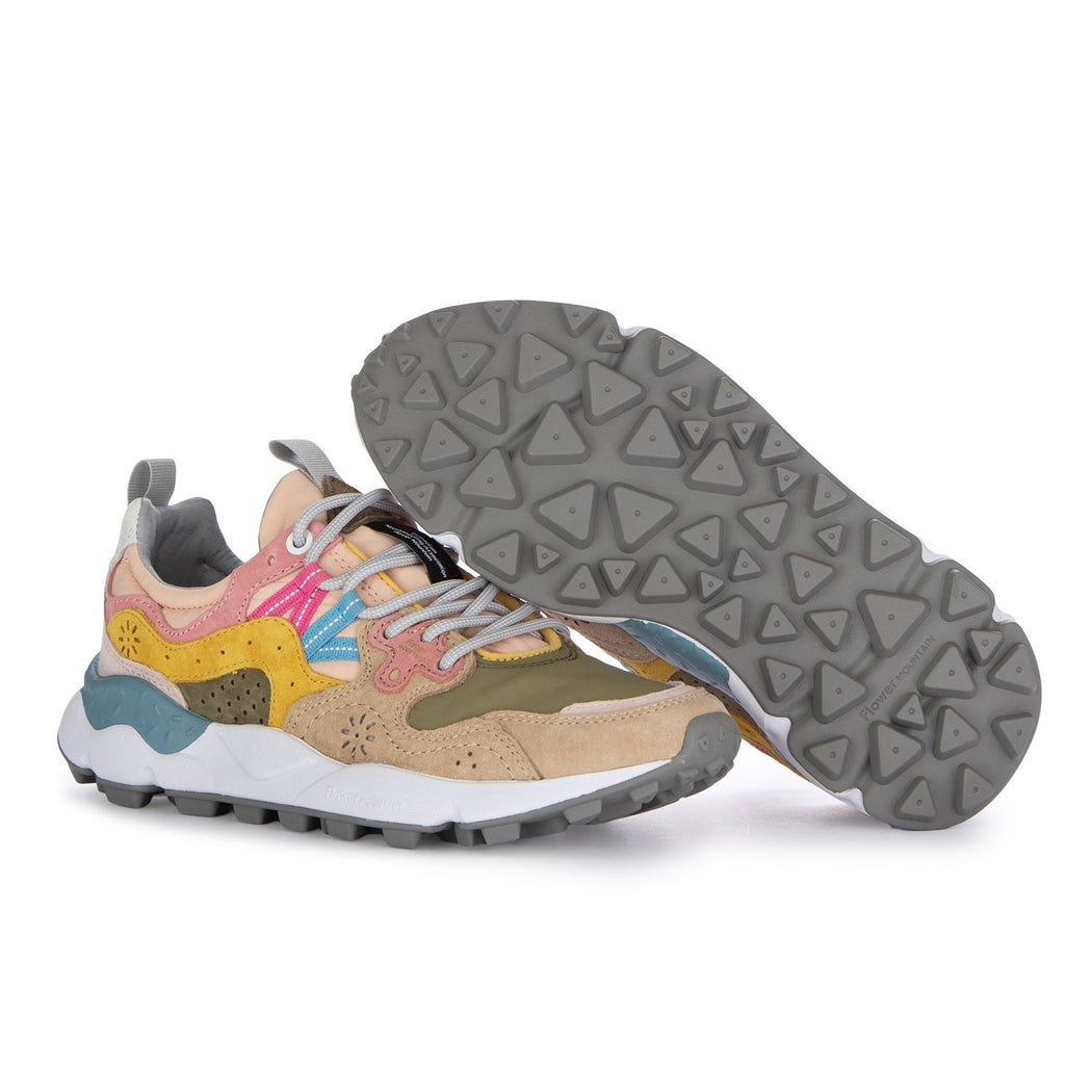 YAMANO 3 SUEDE/NYLON  VERDE/ROSA