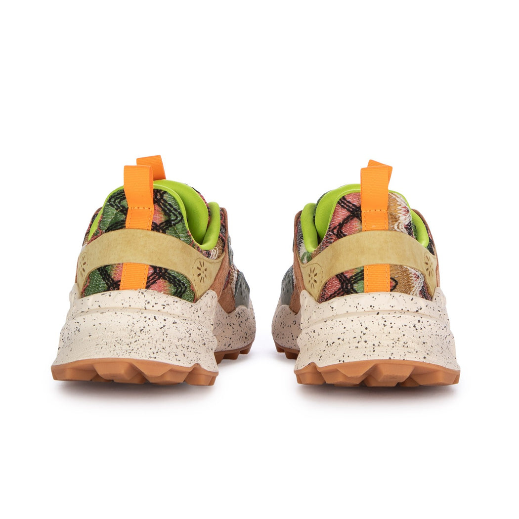 KOTETSU SUEDE/KNITTED MULTI FABRIC  VERDE/ROSA/BEIGE
