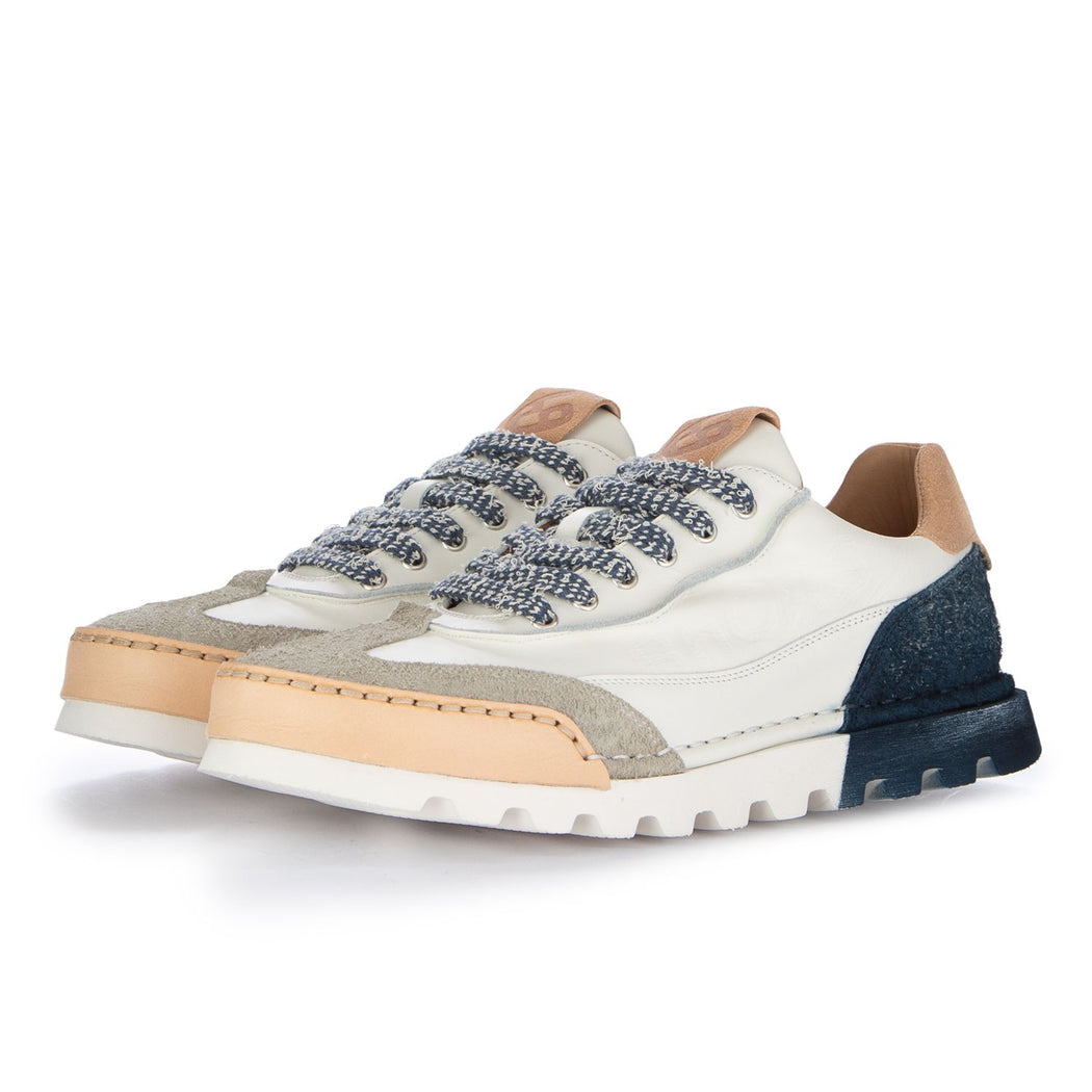 LA SNEAKER SFUMATA JEANS U2021-14A  BIANCO/BLU