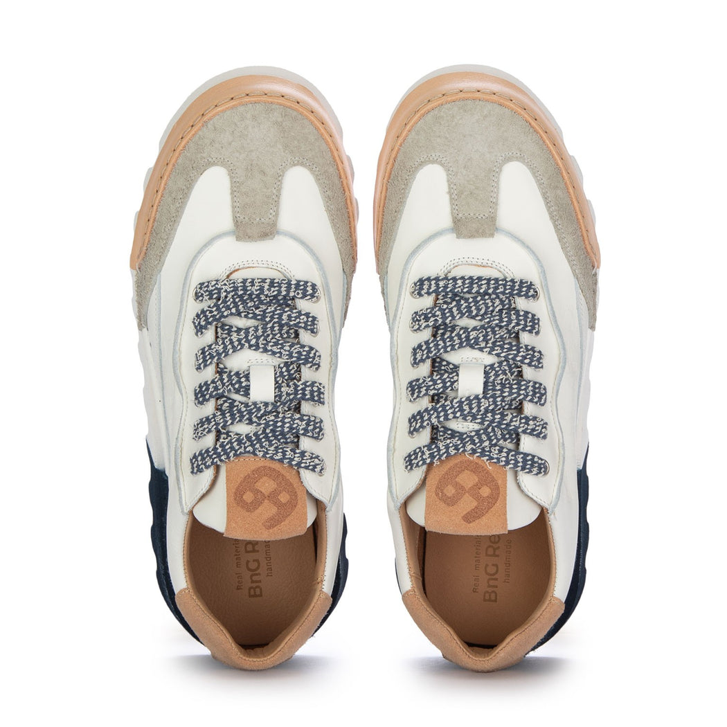 LA SNEAKER SFUMATA JEANS U2021-14A  BIANCO/BLU