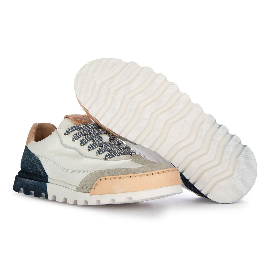 LA SNEAKER SFUMATA JEANS U2021-14A  BIANCO/BLU
