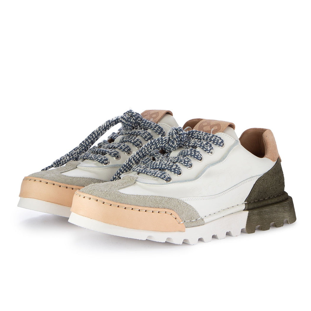 LA SNEAKER SFUMATA MILITARE U2021-14A  BIANCO/VERDE