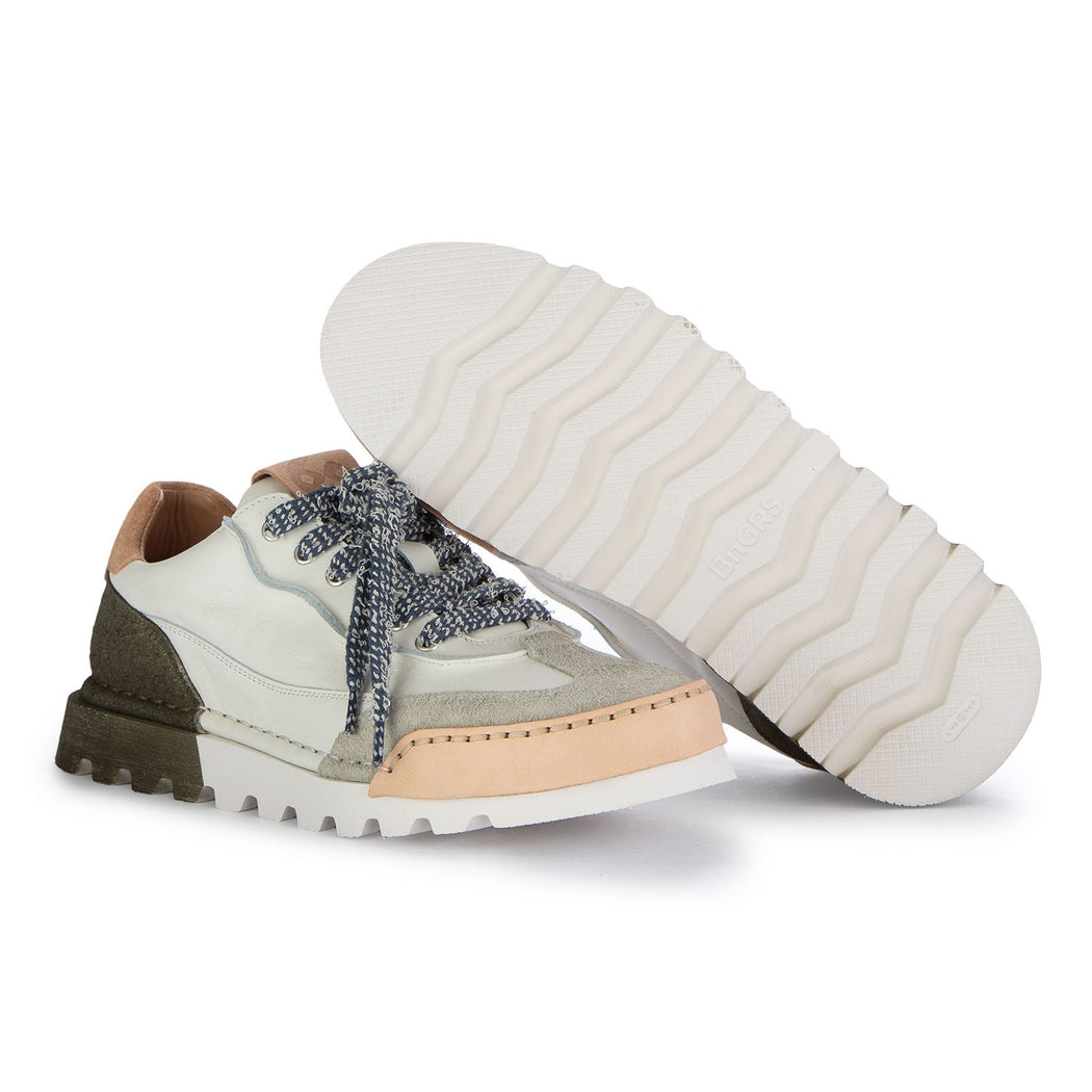 LA SNEAKER SFUMATA MILITARE U2021-14A  BIANCO/VERDE