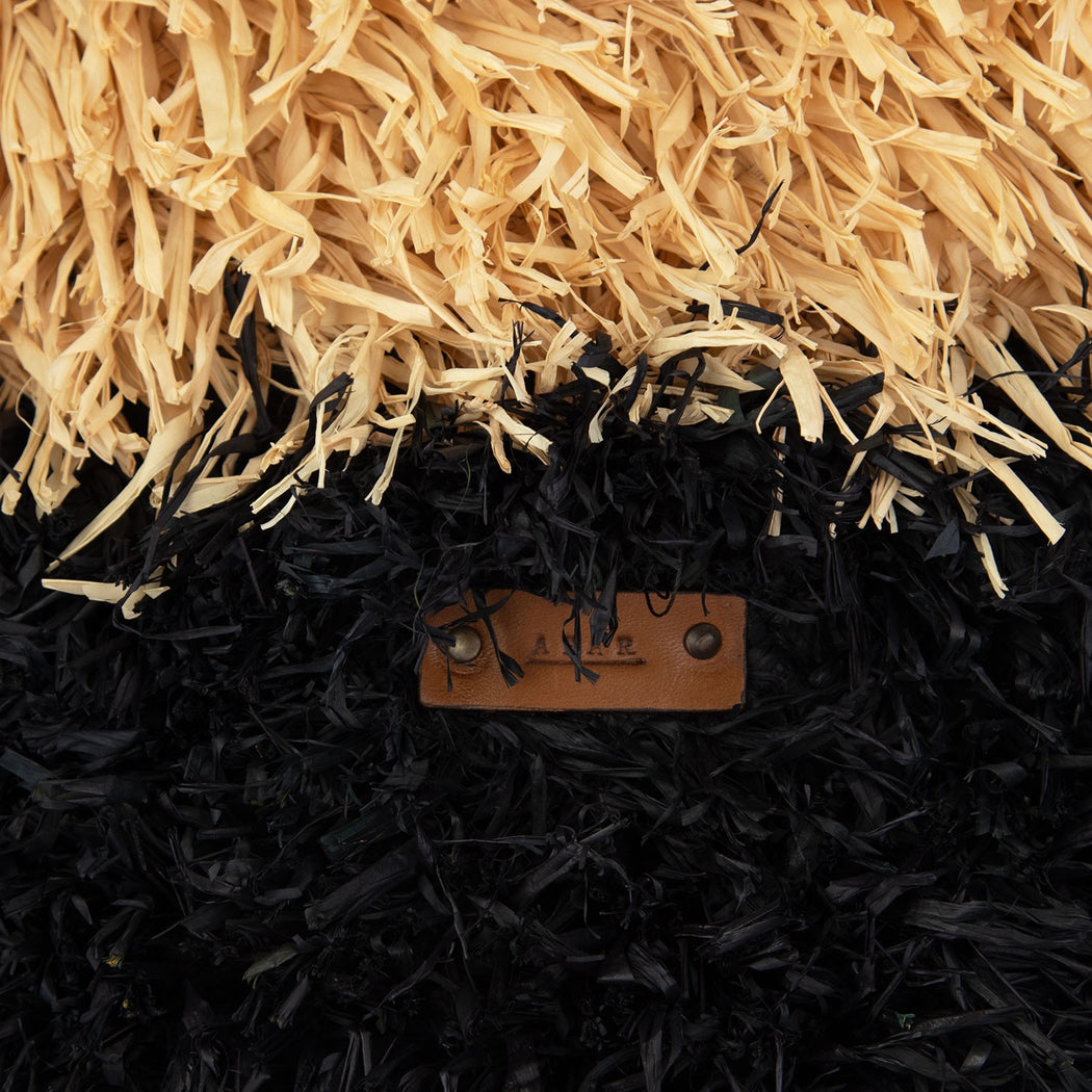 KESHIA MEDIUM 31282 STRAW BLACK  BEIGE