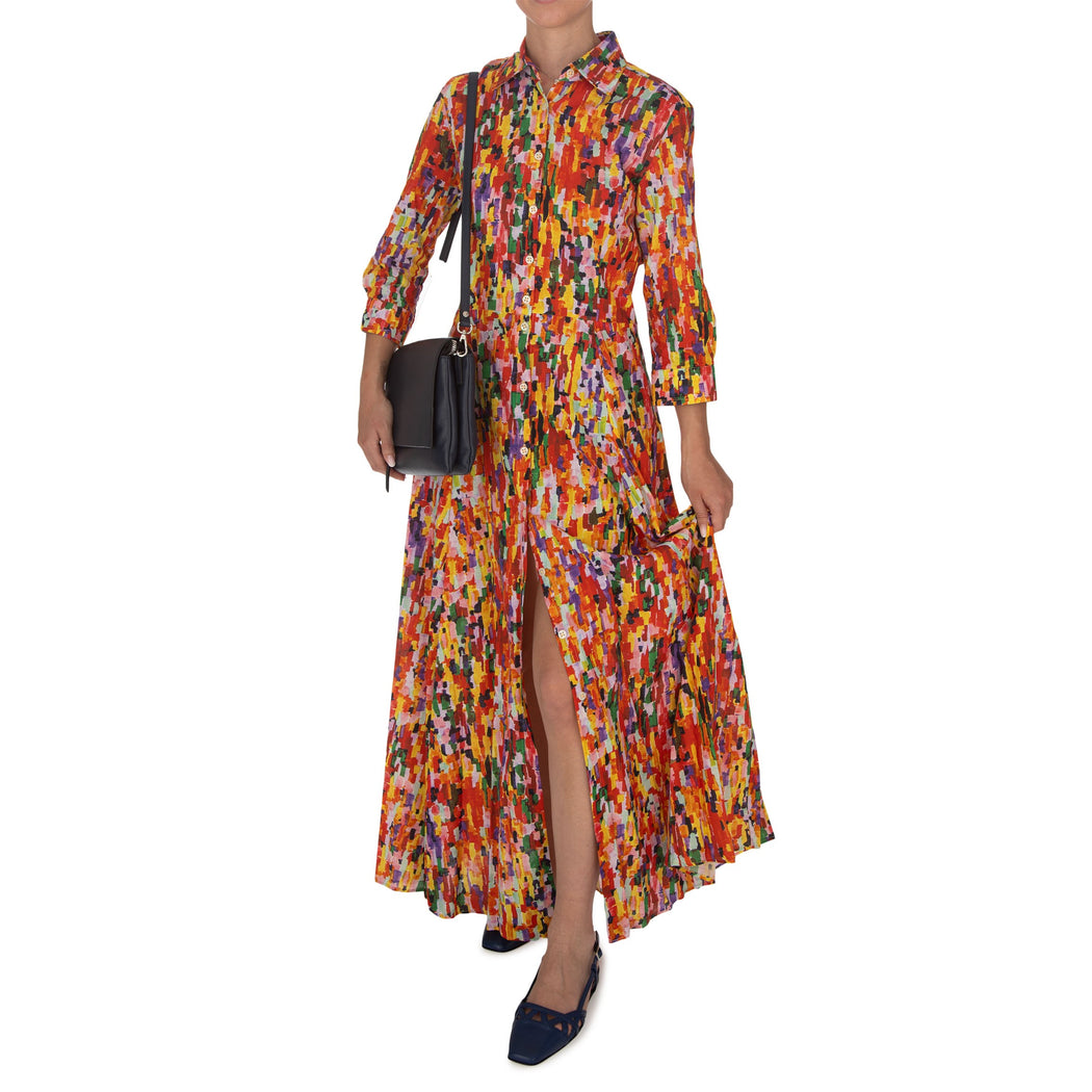 D1119 VESTITO 034  MULTICOLOR