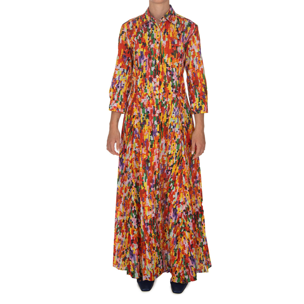 D1119 VESTITO 034  MULTICOLOR