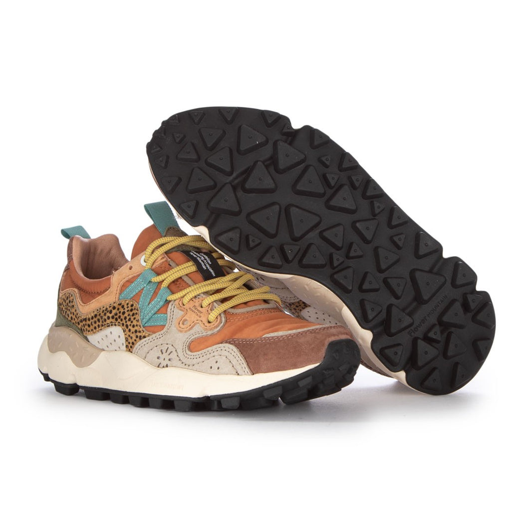 YAMANO 3 SUEDE/PONY HAIR/NYLON  MARRONE/GRIGIO
