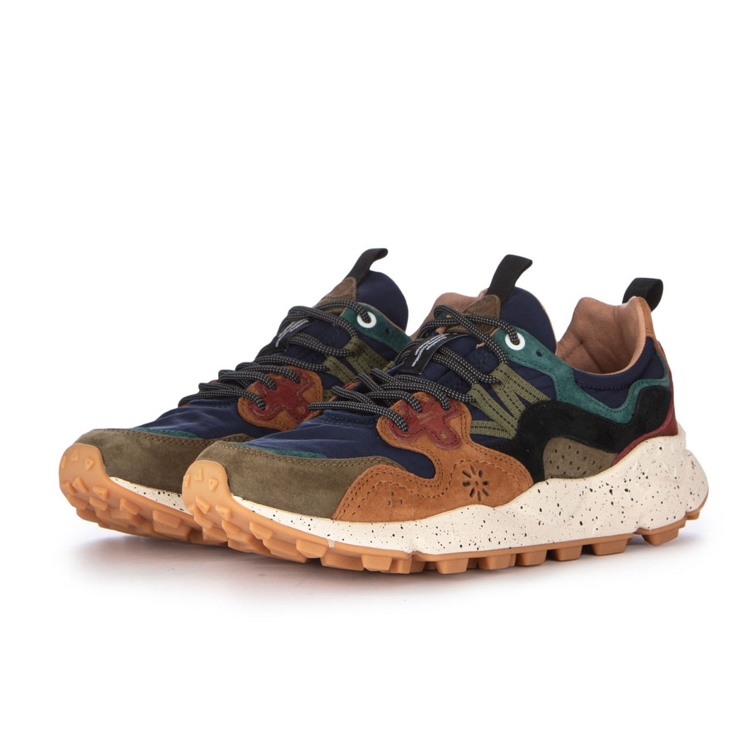 YAMANO 3 SUEDE/NYLON  BLU/VERDE/MARRONE