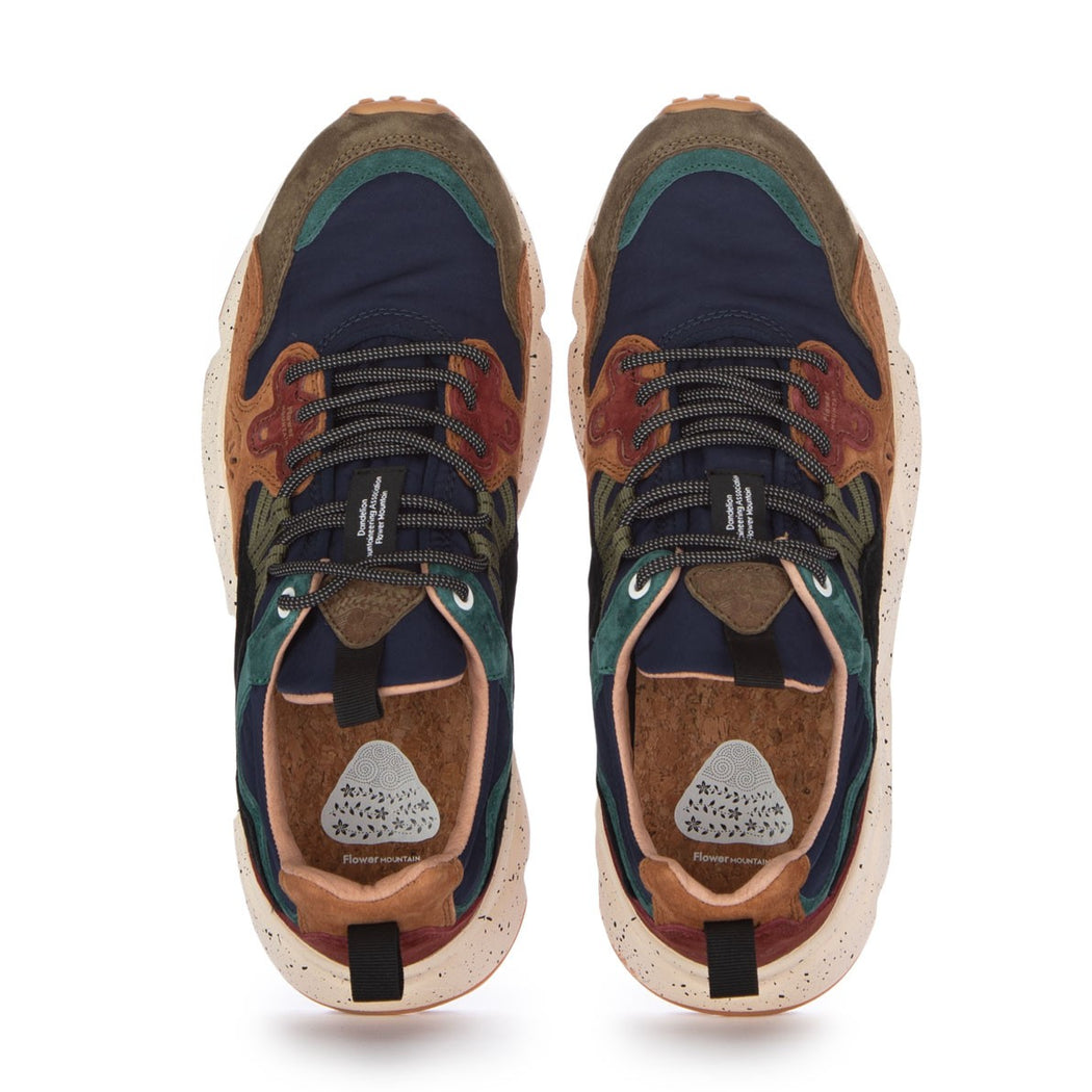 YAMANO 3 SUEDE/NYLON  BLU/VERDE/MARRONE