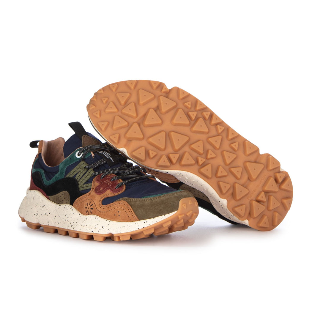 YAMANO 3 SUEDE/NYLON  BLU/VERDE/MARRONE