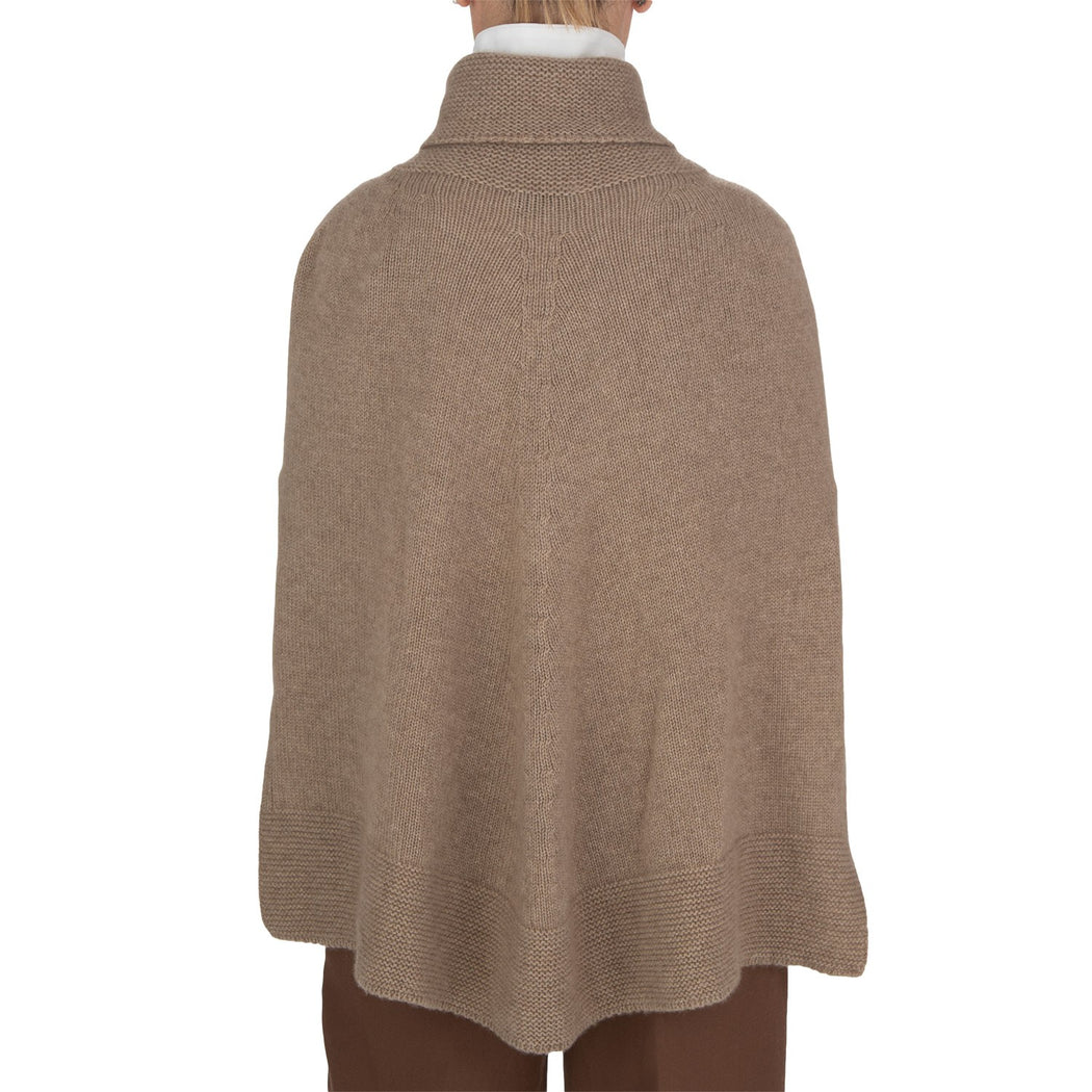 010121 PONCHO COLLO ALTO  MARRONE