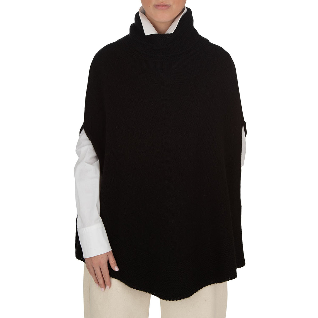 010121 PONCHO COLLO ALTO  NERO