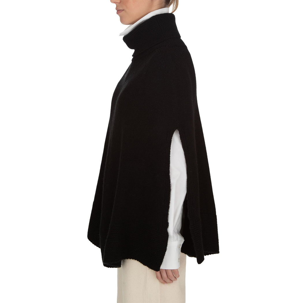 010121 PONCHO COLLO ALTO  NERO