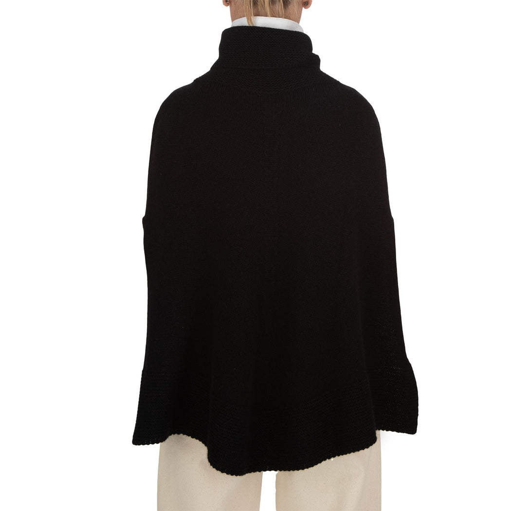 010121 PONCHO COLLO ALTO  NERO