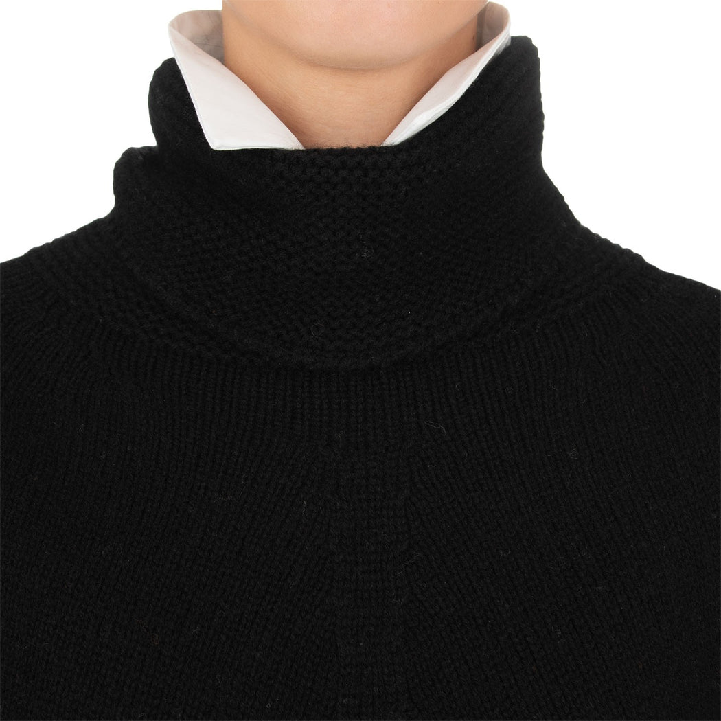 010121 PONCHO COLLO ALTO  NERO