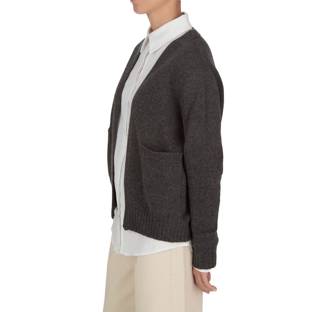 10178 CARDIGAN TASCHE GRIS2  GRIGIO