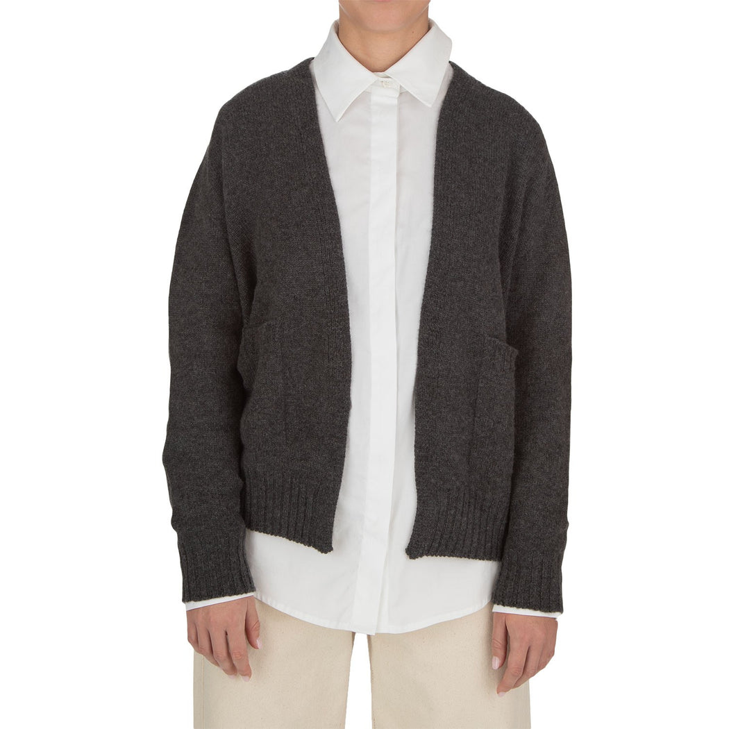 10178 CARDIGAN TASCHE GRIS2  GRIGIO