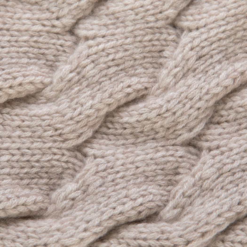 459 BERRETTO TRECCIA PESANTE SILVER  BEIGE