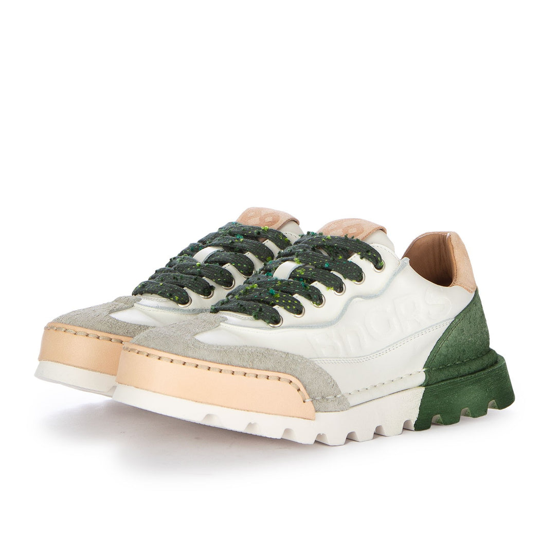 LA SNEAKER SFUMATA MENTA D2223-14A  BIANCO/VERDE