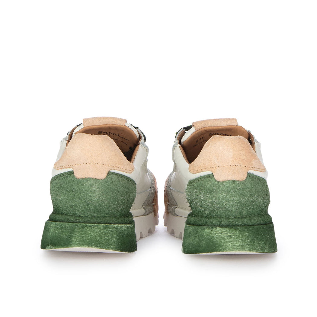 LA SNEAKER SFUMATA MENTA D2223-14A  BIANCO/VERDE