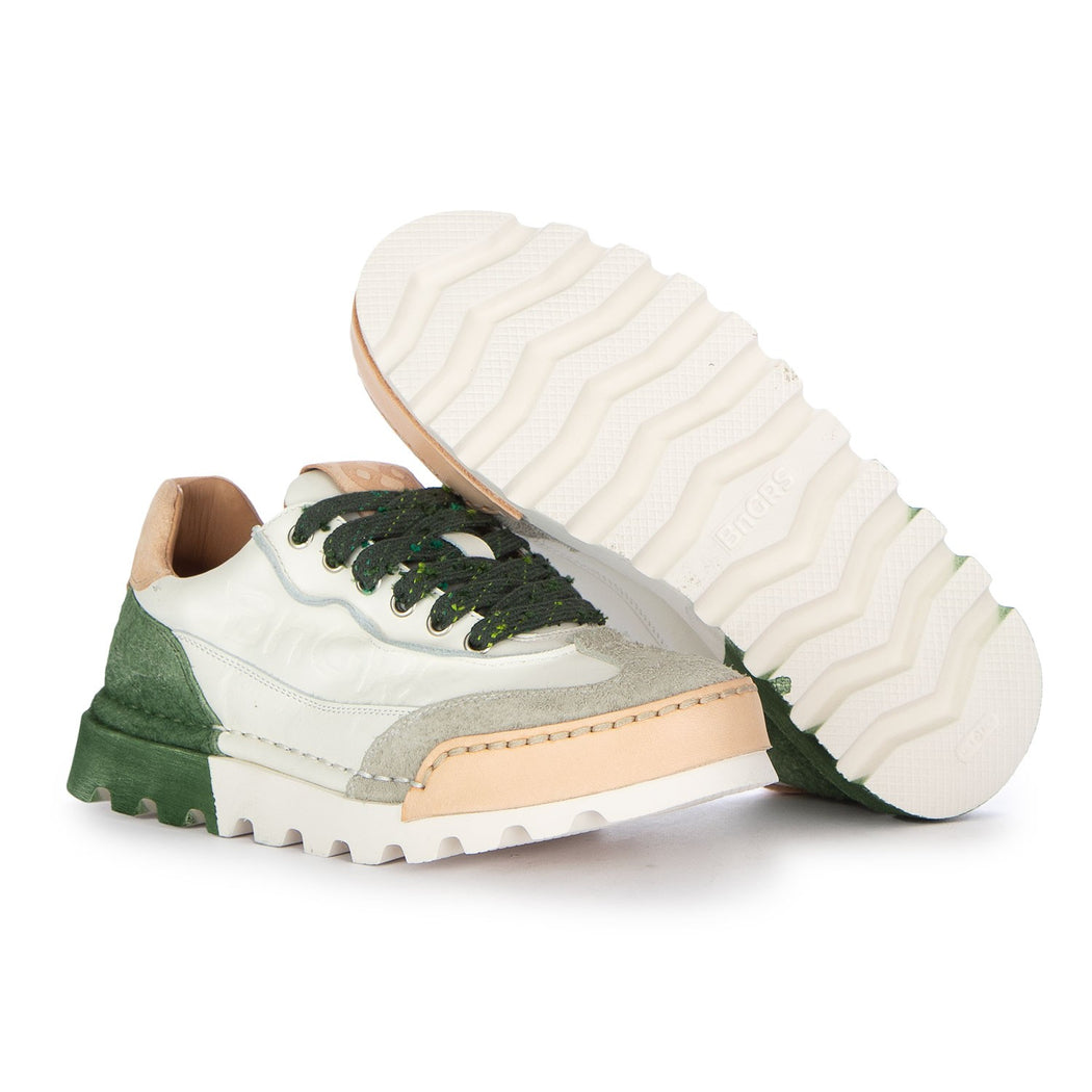 LA SNEAKER SFUMATA MENTA D2223-14A  BIANCO/VERDE