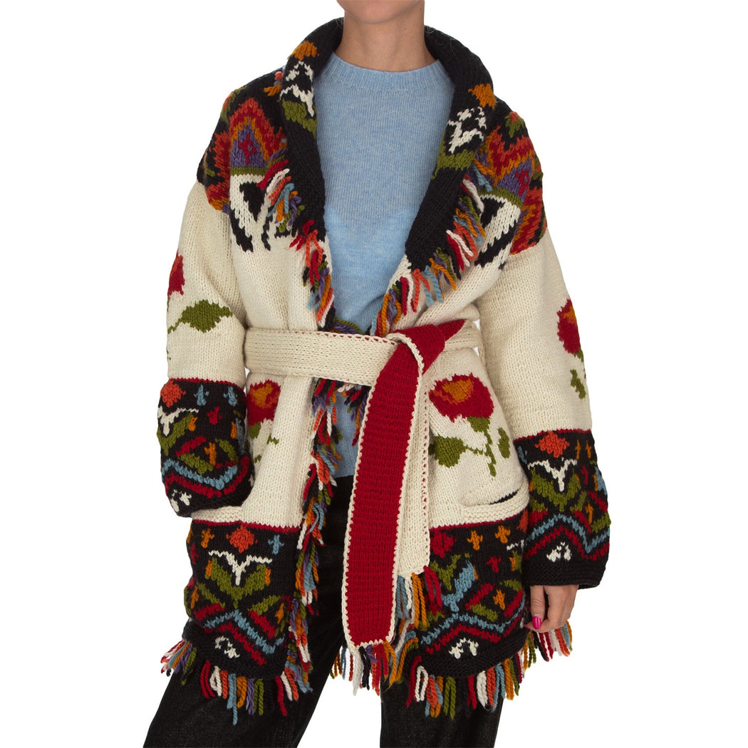 CARDIGAN FAIRYTALE  BIANCO/MULTICOLOR