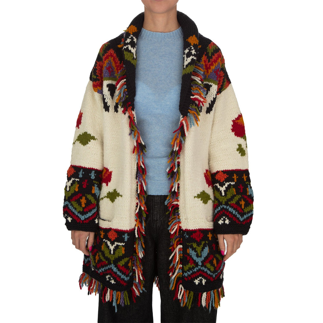 CARDIGAN FAIRYTALE  BIANCO/MULTICOLOR