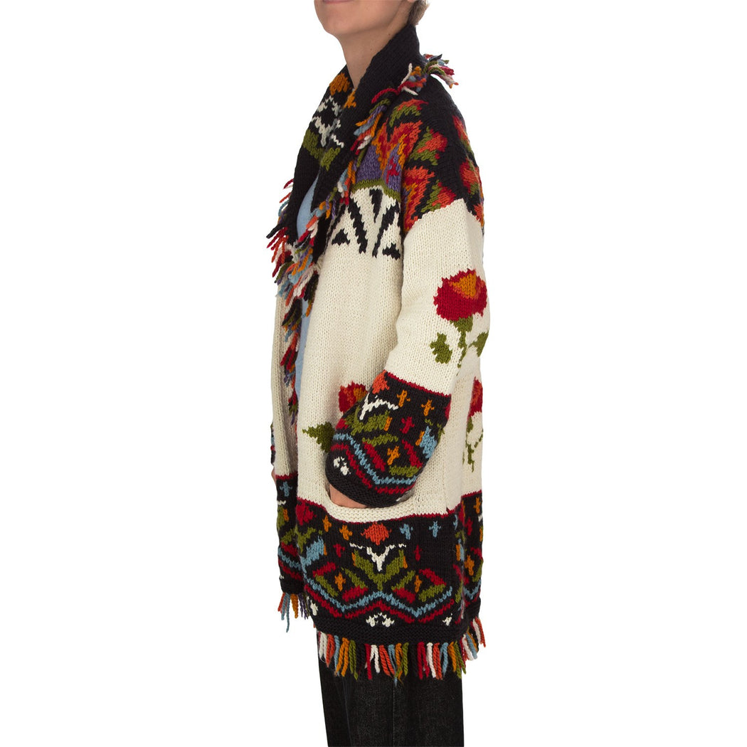 CARDIGAN FAIRYTALE  BIANCO/MULTICOLOR