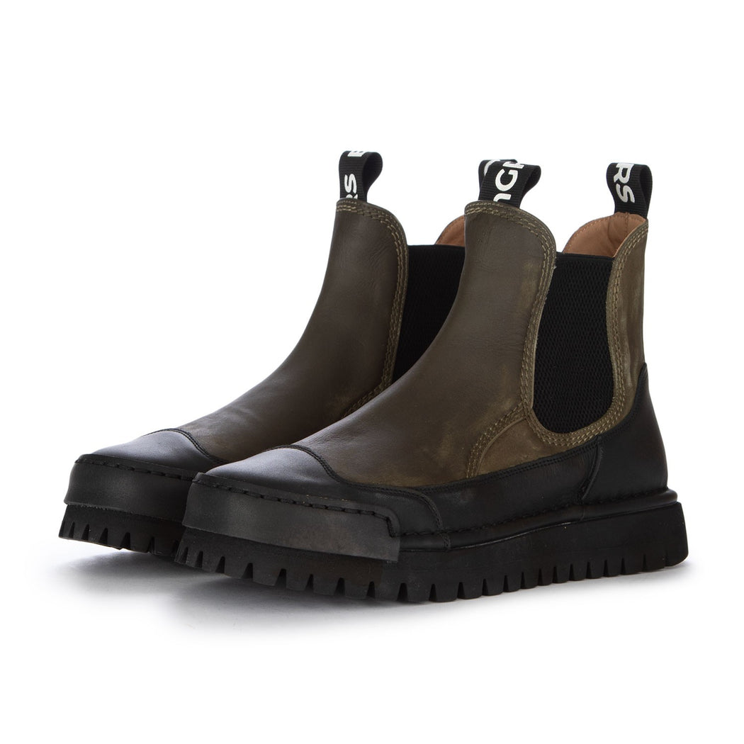LA BIKER BEATLES MILITARE U2402-12CZ  VERDE/NERO