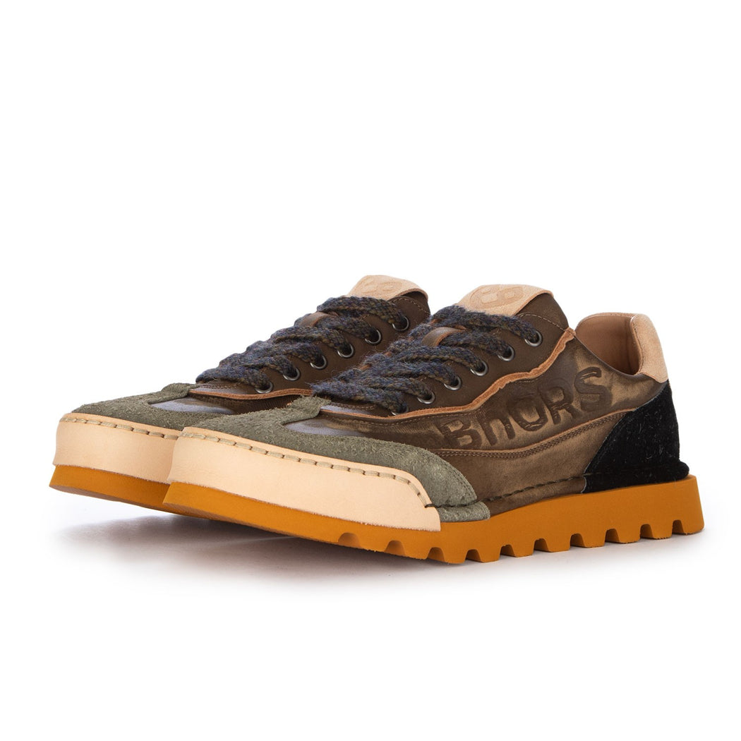 LA SNEAKER MILITARE NOCE U2021-14B MARRONE/VERDE