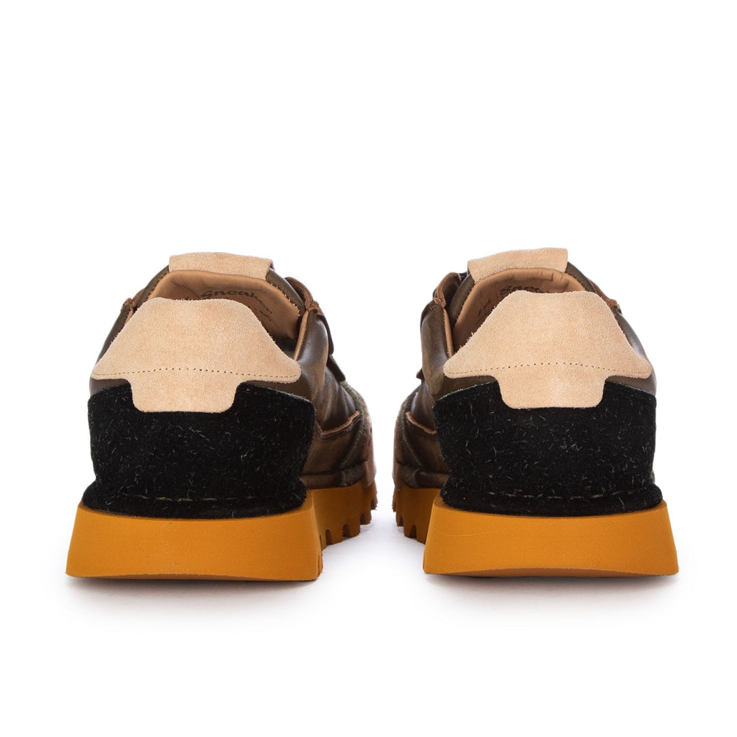 LA SNEAKER MILITARE NOCE U2021-14B MARRONE/VERDE