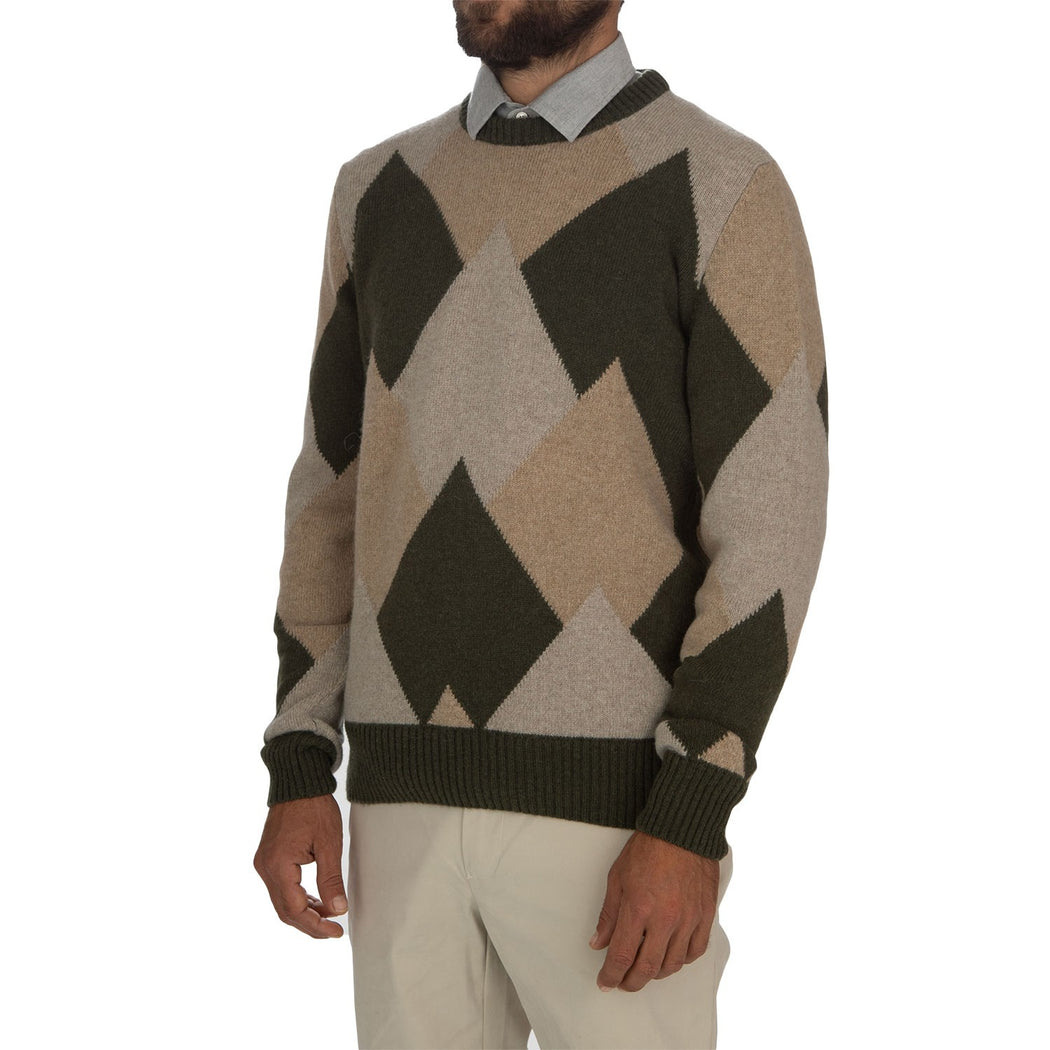 AL5-06 GIROCOLLO ROMBI 10156  VERDE/BEIGE/GRIGIO