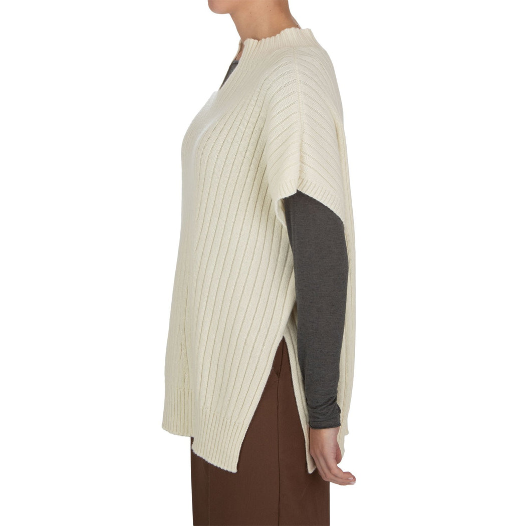 10140 PONCHO COSTE PANNA  BIANCO